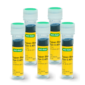Краситель Трипановый синий для использования со счетчиком клеток TC10 или TC20, 5 пробирок по 1,5 мл (не для использования в медицинских целях)