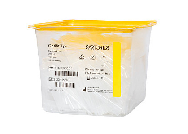 Наконечники для пипеточных дозаторов Sartorius нестерильные, без фильтра: Optifit стандартный (0,5-200) мкл (51 мм), в коробке 960 шт