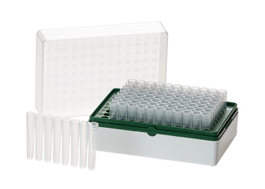 Пробирки для хранения и разведения образцов BIOTUBE™ 1,2 мл, стрипованные по 8 шт, стерильные, 12 стрипов/штатив, 10 штативов/уп (не для мед. целей)