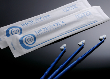 Скребки для клеток, длина ручки 25 см, длина лезвия 1,8 см, стерильные, индивидуально упакованные,200 шт/уп (не для использования в медицинских целях)