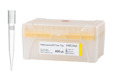 Наконечники для пипеточных дозаторов Sartorius, стерильные, вариант исполнения: Наконечник SafetySpace стандартный (5 - 200) мкл, с фильтром, 10×96 шт