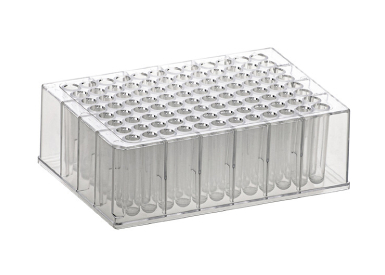 Планшеты 96-луночные BIOBLOCK™, ПС, объем лунки 1,2 мл, круглое сечение, U-образное дно, 4 шт/уп. (не для использования в медицинских целях)