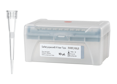 Наконечники для пипеточных дозаторов Sartorius, стерильные, вариант исполнения: Наконечник SafetySpace стандартный (0,1 - 10) мкл, с фильтром, 10х96