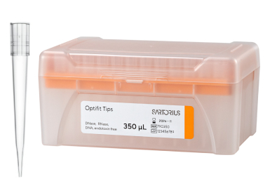Наконечники для пипеточных дозаторов Sartorius, стерильные, без фильтра, Optifit стандартные (5 - 350) мкл (54 мм), 10 × 96 шт/штатив