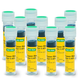Краситель Трипановый синий для использования со счетчиком клеток TC10 или TC20, 10 пробирок по 1,5 (не для использования в медицинских целях)